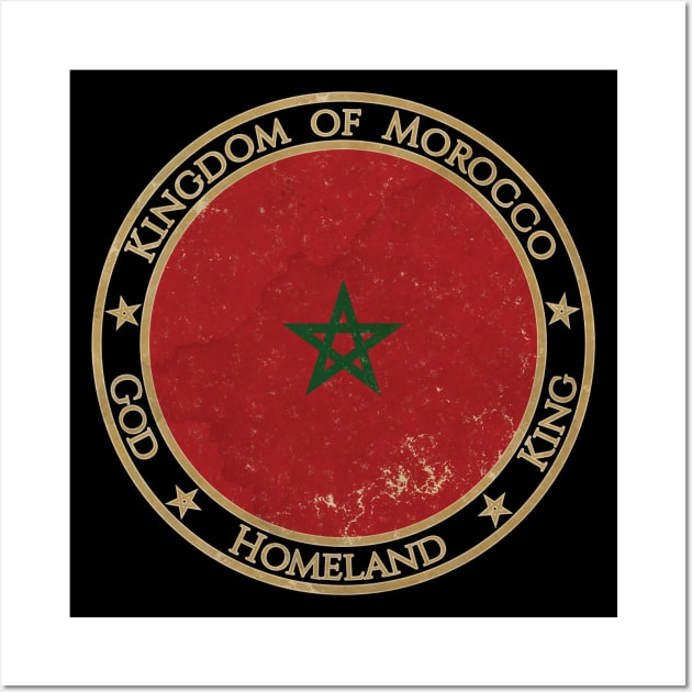 Vintage Kingdom of Morocco Africa African Flag Wall Art by DragonXX